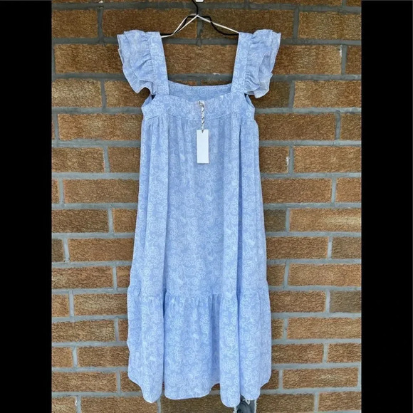 By the river KAYLEE FLUTTER SLEEVE dress small - Picture 8 of 16